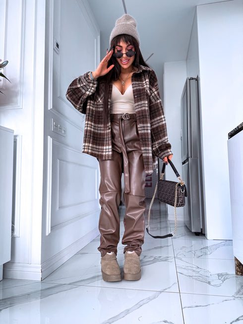 Striped blouse "RAINY DAY" ME219- BROWN