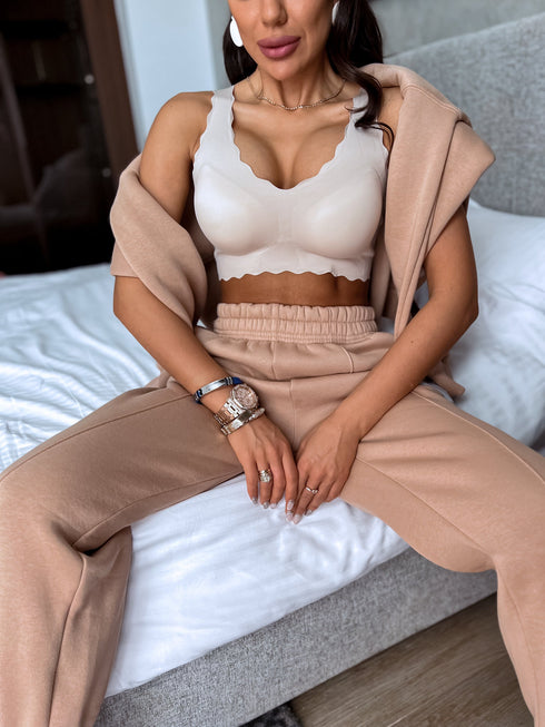 Seamless, Wavy Bra V432 - BEIGE