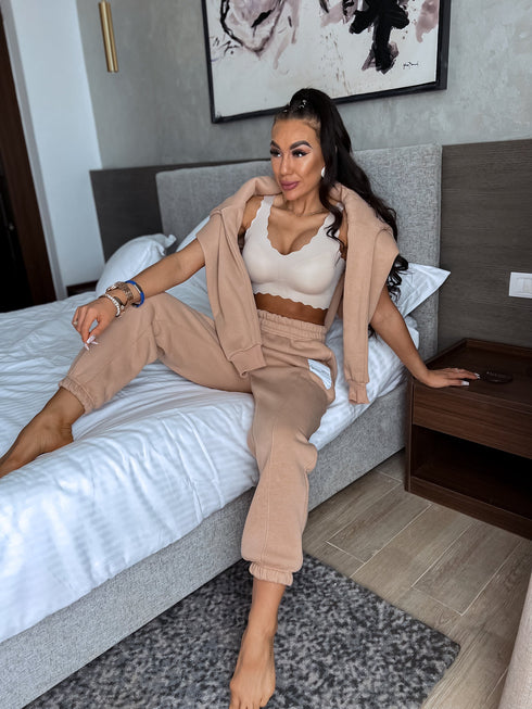 Seamless, Wavy Bra V432 - BEIGE