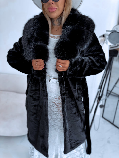 Pūkuotas paltas "LUX MONT BLANC FL2270" - juodas