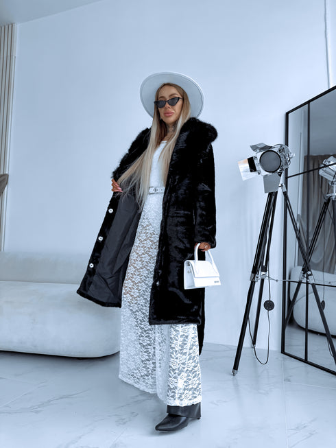 Pūkuotas paltas "LUX MONT BLANC FL2270" - juodas