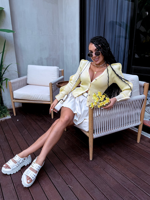 Megzta striukė "Blackcurrant PL-7760" - GELTONA