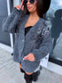 Knitted jacket with sequins "SIMPLE RULES 06#" - DARK GRAY