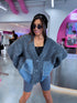 Jacket with sequins "TRUE JEANS 04#" - GRAY