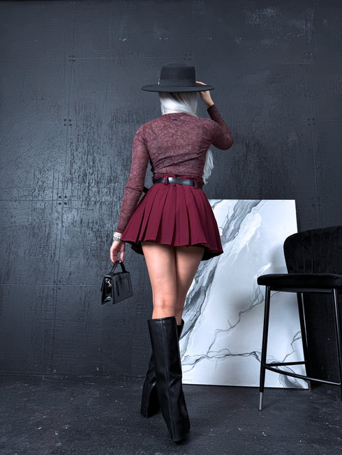 BORDO tīkliņveida tops "DARK BROWNIE"