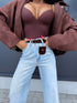 "RELAX" jeans + belt T6101 - LIGHT BLUE