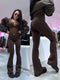 FLARED teksapüksid "ADDICTION DJ2713-5" - CHOCO ETTETELLIMUS