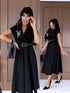 BLACK dress + belt "FUTURISTIC"
