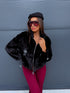 Faux Fur Jacket "MONEY TALK" - BLACK