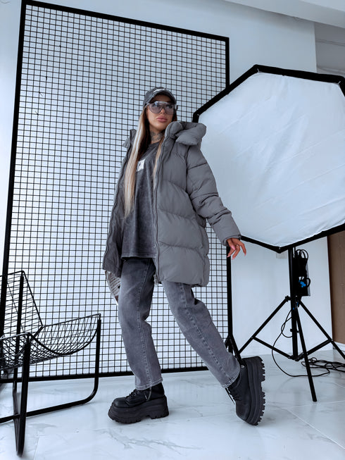 Удлинённая куртка "Mākonis" - ТЁМНО-СЕРАЯ