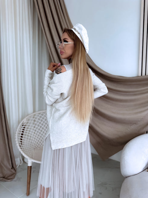 "EMMA 3220" set - dress + jumper - light beige