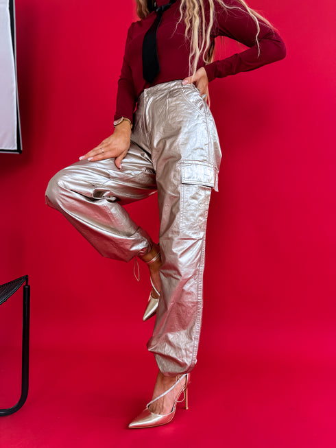 Брюки ЗОЛОТОГО ОТТЕНКА "ILUMINOS" K679