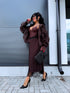 REVERSIBLE, PLEATED skirt with black tulle – CHOCO PRE-ORDER