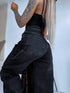 "WIDE BALLON" jeans trousers 8379 - dark grey