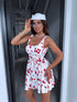Короткое корсетное платье "CHERRY CODE 791" - БЕЛОЕ