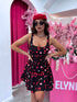 "CHERRY CODE 791" corset dress - BLACK