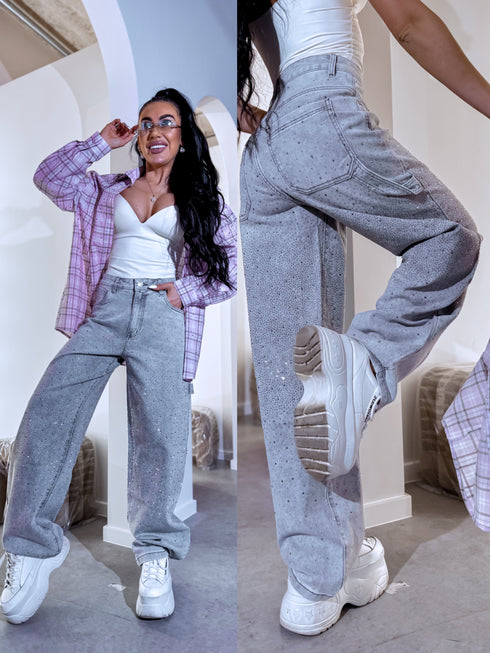 "SERAPHINE GLOW" 8688 džinsa bikses - GAIŠI PELĒKAS