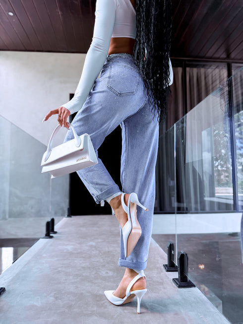 BALOON džinsa bikses "BLACK SPARKLE H886-8”- ZILAS