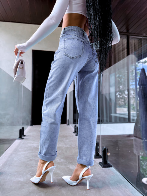 BALOON džinsa bikses "BLACK SPARKLE H886-8”- ZILAS