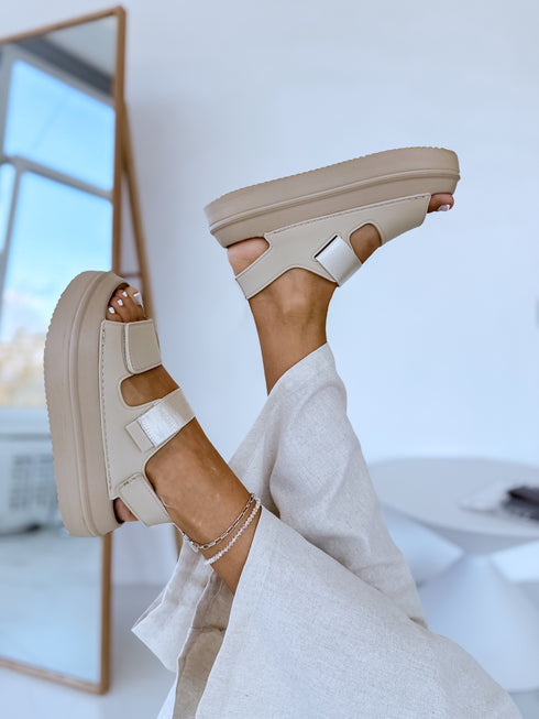 "RIBBON 430" Sandals - BEIGE