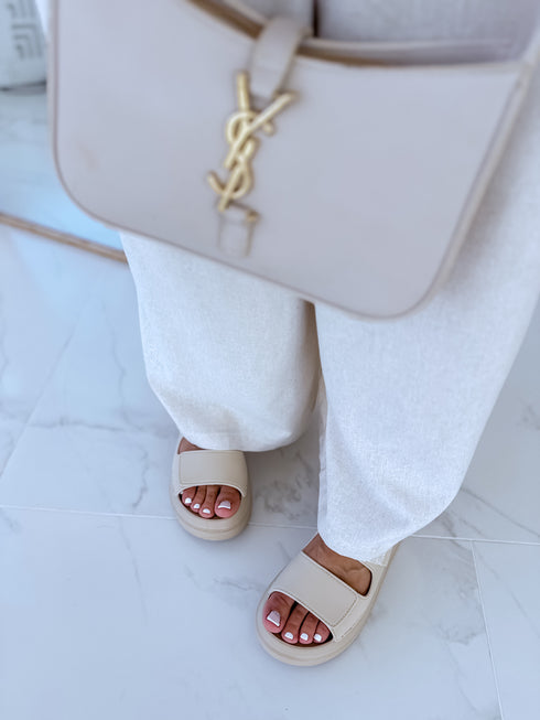 "RIBBON 430" Sandals - BEIGE