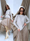 "EMMA 3220" set - dress + jumper - dark beige