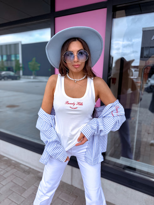 Krekls + tops "BEVERLY HILLS AS1057"- GAIŠI ZILS