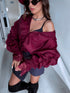 Jacket with lace lining "NECTAR V11002" - BORDEAUX