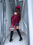 Jacket with lace lining "NECTAR V11002" - BORDEAUX