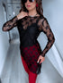 Mežģīņu tops "SHEER TOUCH 8513" - MELNS