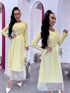 "RETRO CHIC HYY581" dress + belt - YELLOW