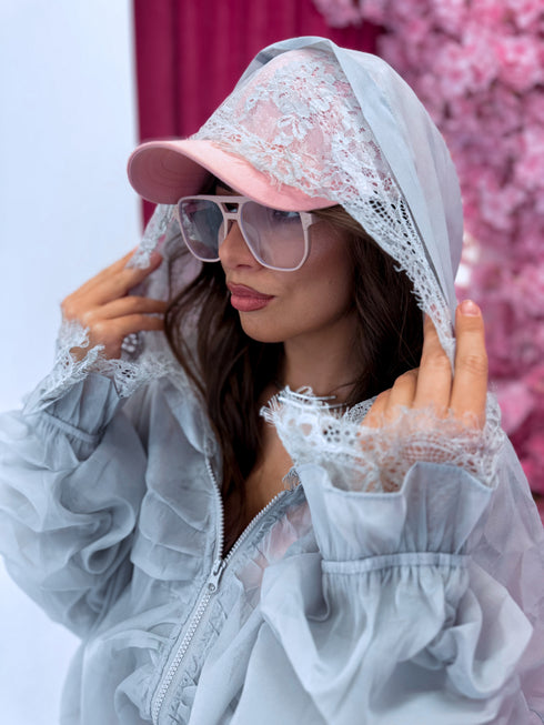 Jacket with lace lining "NECTAR V11002" - GRAY
