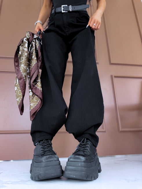 Denim Pants "BIKE T357-1" – Black