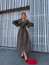 Fabric trench coat "MONA 23168" - CHOCO
