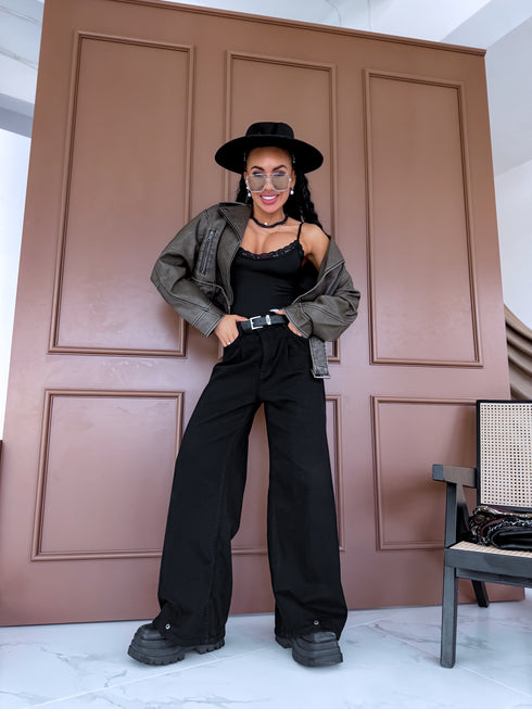 Denim Pants "BIKE T357-1" – Black