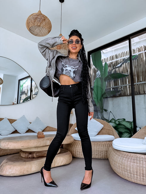 Juodos džinsinės kelnės "DAILY LOOK" XJ130 IŠANKSTINIS UŽSAKYMAS