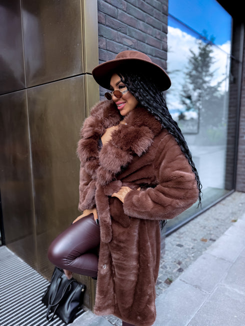 PŪKAINS mētelis "LUX MONT BLANC FL2270" - CHOCO