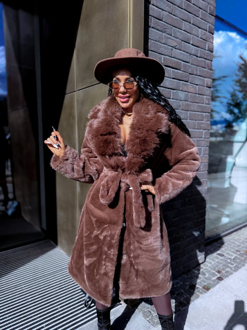 PŪKAINS mētelis "LUX MONT BLANC FL2270" - CHOCO