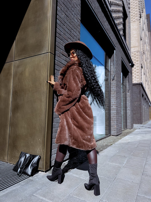 PŪKAINS mētelis "LUX MONT BLANC FL2270" - CHOCO