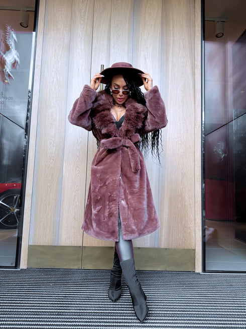 PŪKAINS mētelis "LUX MONT BLANC FL2270" - CHOCO