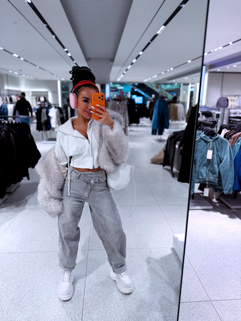 LUX džinsa bikses "MALLOW 8757" - gaiši pelēkas