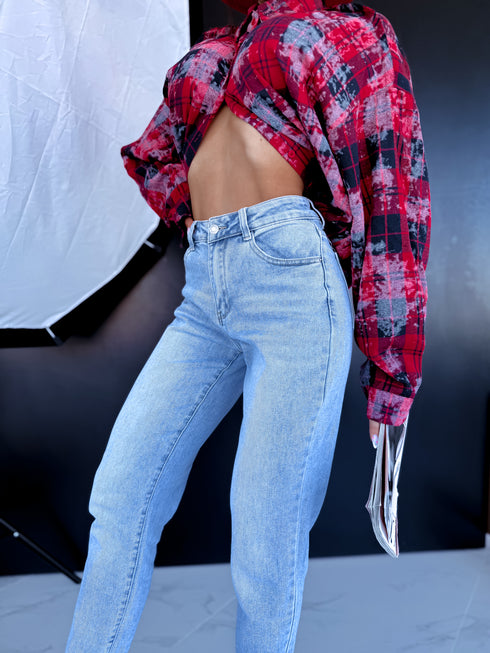 MOM STRETCH bikses "NEPTUNE" - GAIŠI ZILAS AT133-37