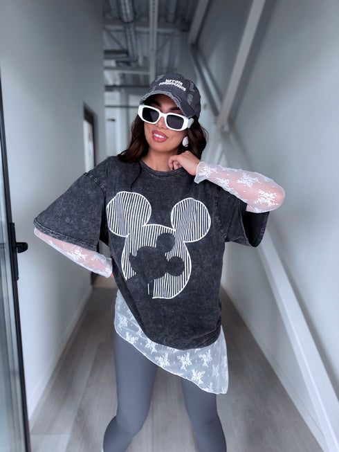 T-krekls "MICKEY LINE 26011" - GRAFĪTA PELĒKS