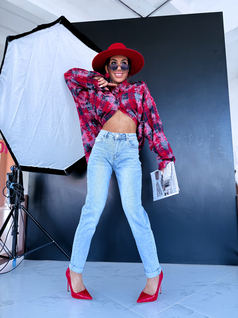 MOM STRETCH bikses "NEPTUNE" - GAIŠI ZILAS AT133-37