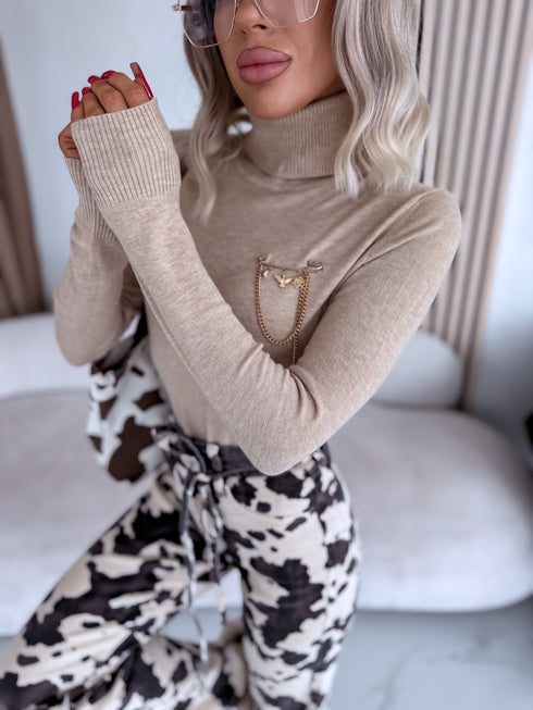 Classic turtleneck - DARK BEIGE