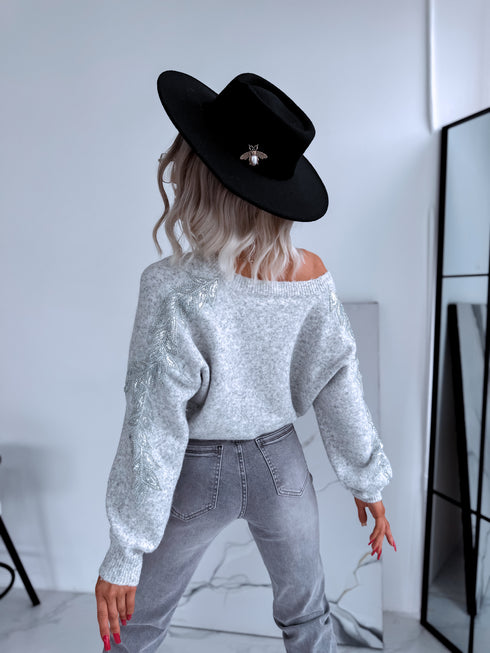 Sweater "SEQUIN MO3892" - grey