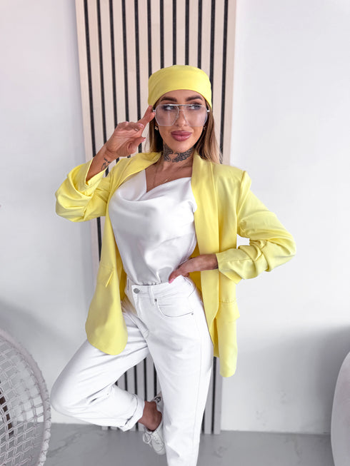 Yellow, ONE SIZE blazer + white top