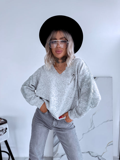 Sweater "SEQUIN MO3892" - grey