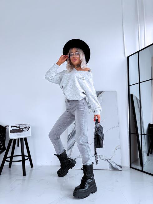 Sweater "SEQUIN MO3892" - grey