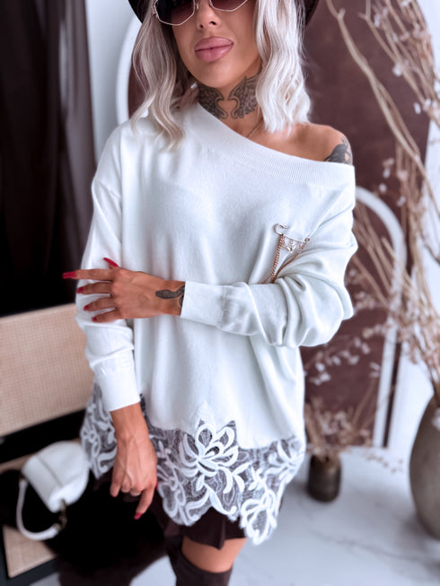 Sweater "DISCOVER 10575" - white